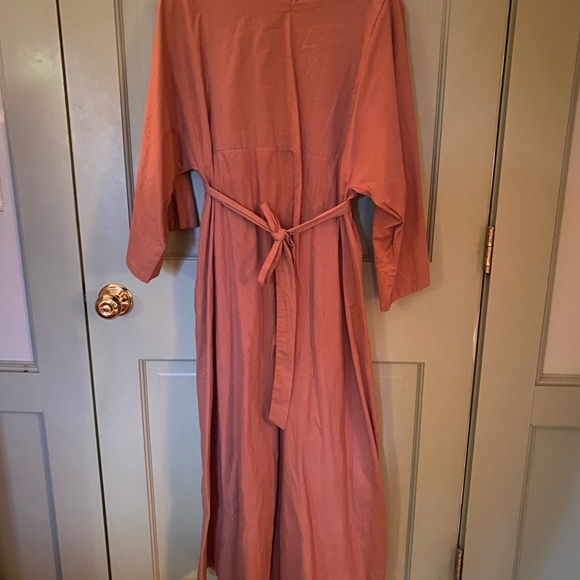 Rare Doen Avignon 100% Cotton Square-Neck Midi Dress, Size Medium - Picture 3 of 5